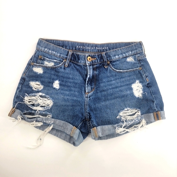 Articles of Society mid waist denim shorts Size 26 - Picture 1 of 5
